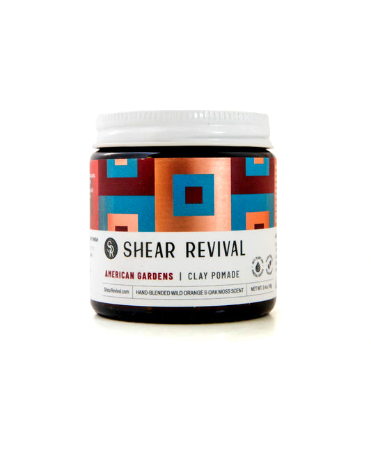 Shear Revival – American Gardens Clay Pomade - matowa glinka o zapachu mchu i pomarańczy