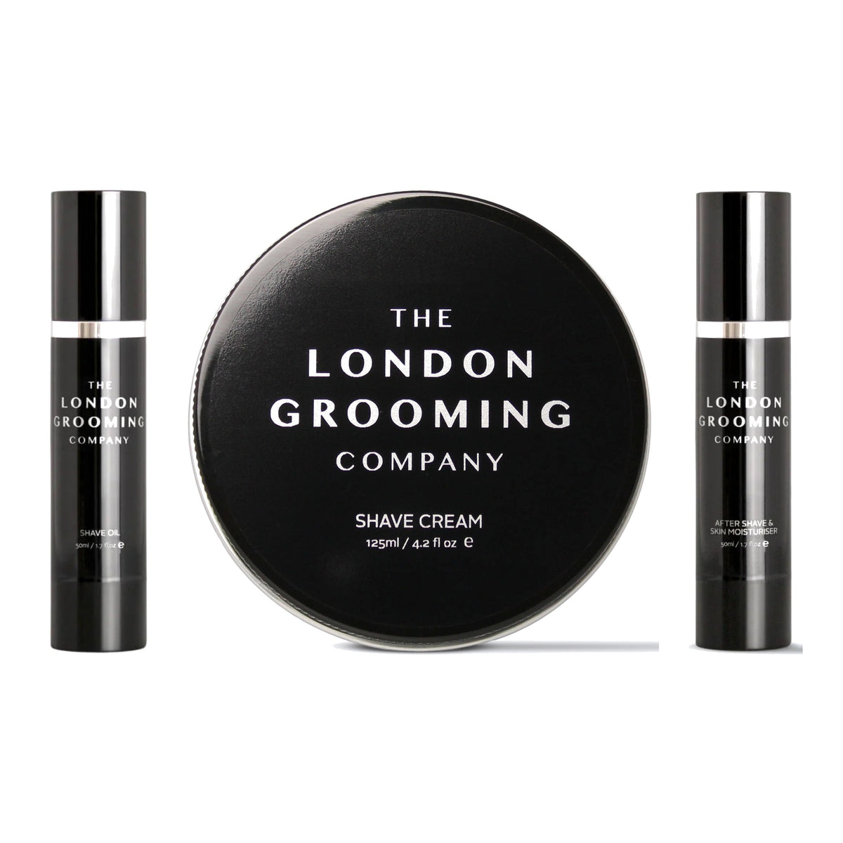 Zestaw do golenia London Grooming: olejek, krem i balsam po goleniu