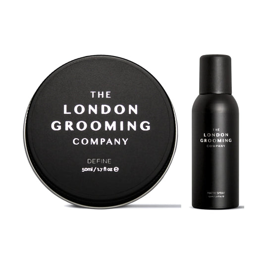 Zestaw do stylizacji London Grooming: Pasta Define i Spray Matte